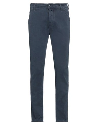 Shop Jacob Cohёn Man Pants Navy Blue Size 31 Cotton, Elastane, Polyester