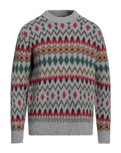 Shop +39 Masq Man Sweater Grey Size 40 Wool, Polyamide