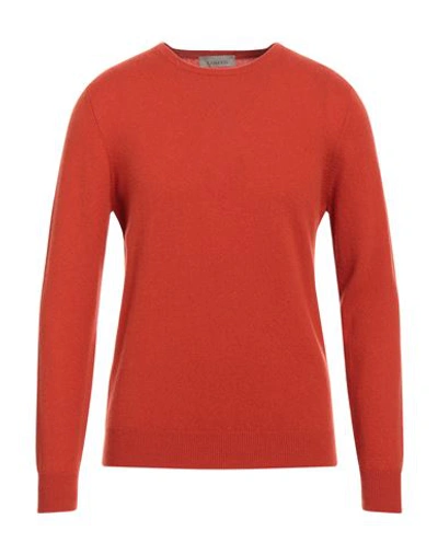 Shop Laneus Man Sweater Tomato Red Size 44 Cashmere