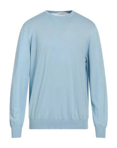 Shop Gran Sasso Man Sweater Sky Blue Size 46 Virgin Wool
