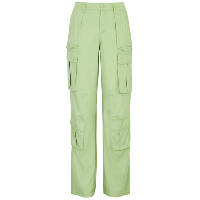Shop Alice And Olivia Joette Twill Cargo Trousers In Sage