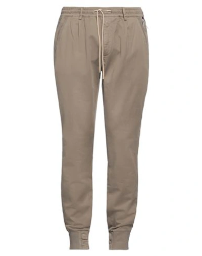 Shop Mason's Man Pants Khaki Size 34 Cotton, Elastane In Beige