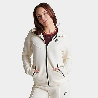 Shop Nike Women's Sportswear Tech Fleece Windrunner Full-zip Hoodie In Ivory