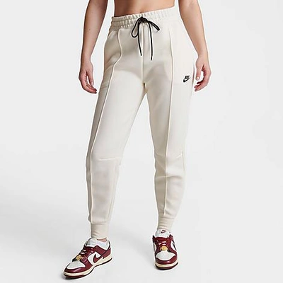 Shop Nike Women's Sportswear Tech Fleece Jogger Pants In Ivory