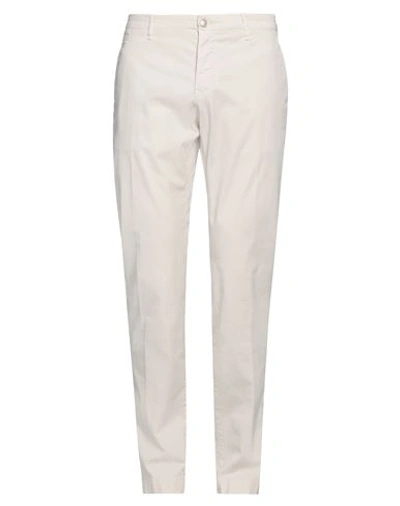 Shop Jacob Cohёn Man Pants Ivory Size 34 Cotton, Elastane In White