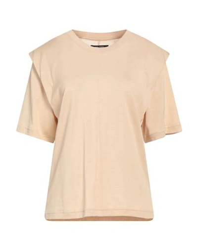 Shop Isabel Marant Woman T-shirt Beige Size M Cotton