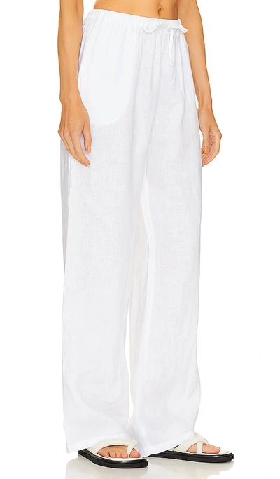 Aexae Linen Drawstring Trouser In White