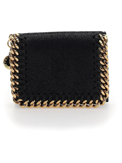 Shop Stella Mccartney Falabella Mini Bifold Wallet In Black