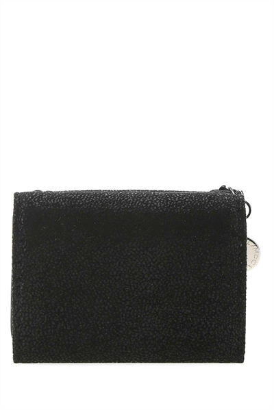 Shop Stella Mccartney Small Falabella Compact Wallet In Black