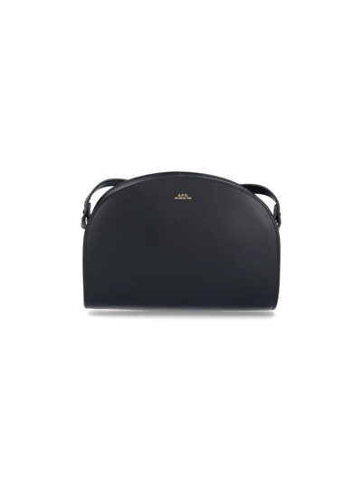 Shop Apc Demi-lune Shoulder Bag In Black