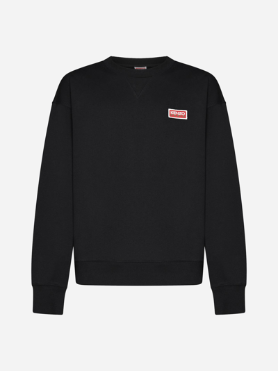 Shop Kenzo Logo Cotton Oversized Sweatshirt