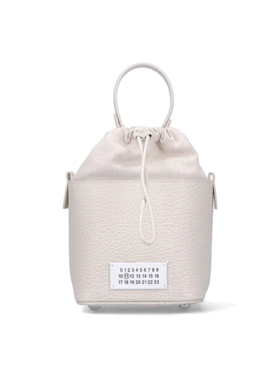 Shop Maison Margiela 5ac Small Bucket Bag In Grey