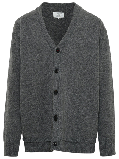 Shop Maison Margiela Buttoned Knitted Cardigan In Grey