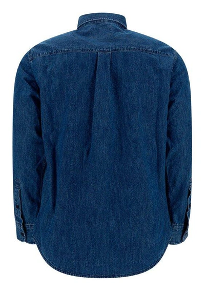 Shop Isabel Marant Buttoned Long-sleeved Shirt In Denim Blue