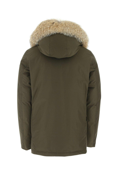 Shop Woolrich Arctic Anorak Down Jacket In Dag Dark Green