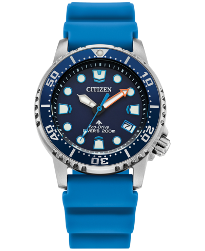 Shop Citizen Eco-drive Unisex Promaster Dive Blue Strap Watch 37mm