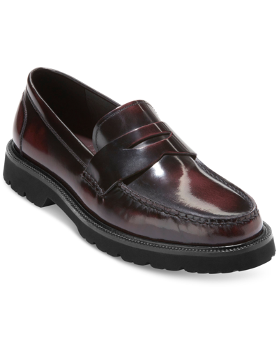 Shop Cole Haan Men's American Classics Penny Loafer Men's Shoes In Deep Burgundy/black