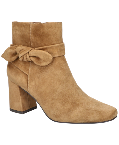 Shop Bella Vita Women's Felicity Ankle Boots In Cognac Suede Leather
