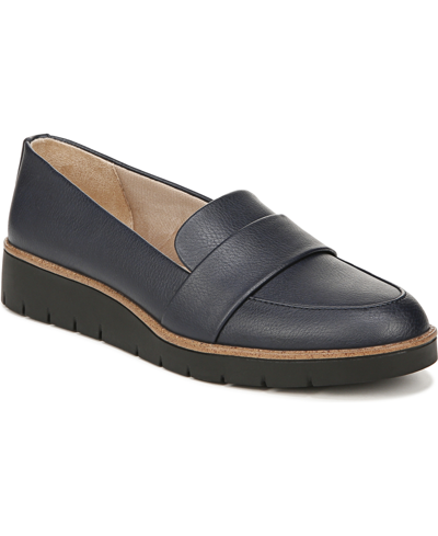 Shop Lifestride Ollie Slip On Loafers In Navy Faux Leather