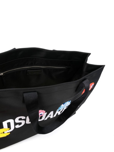 Shop Dsquared2 Logo-print Shopping Tote Bag In Black