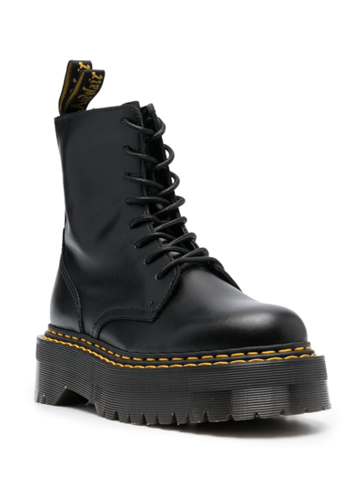 Dr. Martens Rikard Smooth Leather Platform Lace Up Boots In Black | ModeSens