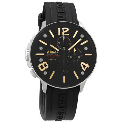 Shop U-boat Lefty Capsoil Chronograph Quartz Black Dial Men's Watch 8111/c