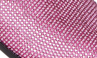 Shop Givenchy Slim G-cube Crystal Embellished Slide Sandal In Neon Pink