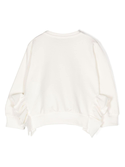 Shop Versace Medusa-print Cotton Sweatshirt In Neutrals