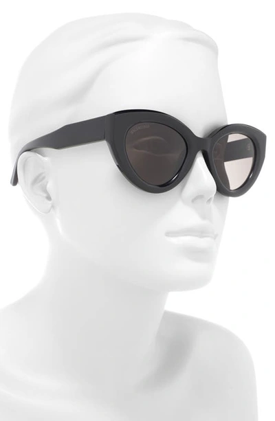 Shop Balenciaga 51mm Cat Eye Sunglasses In Black Black Grey
