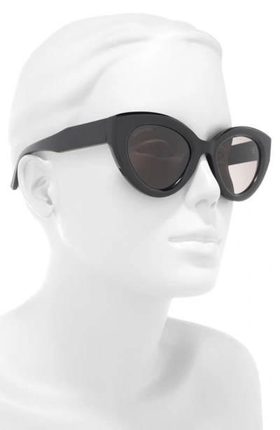 Balenciaga 51mm Cat Eye Sunglasses In Black Black Grey