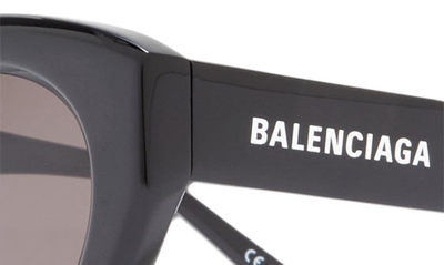 Balenciaga 51mm Cat Eye Sunglasses In Black Black Grey