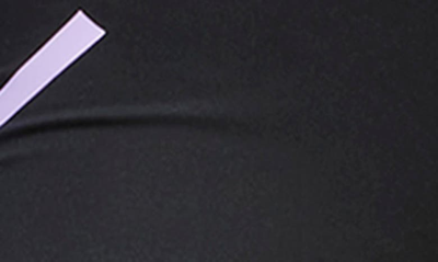 Shop Adidas By Stella Mccartney Truepace High Waist Bike Shorts In Black/ Purple Glow