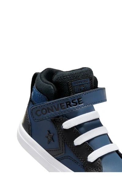 Shop Converse Kids' Pro Blaze High Top Sneaker In Navy/ Black/ White