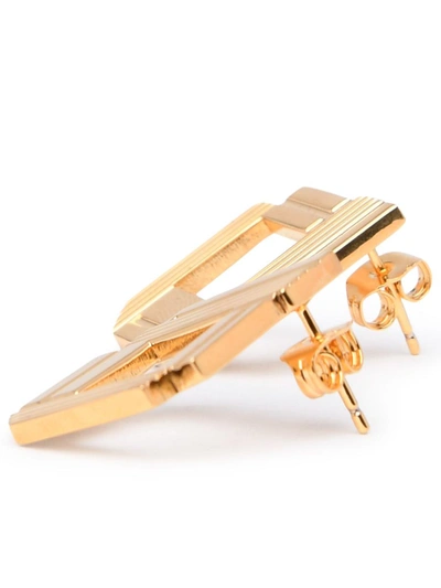 Shop Leda Madera Anita Brass Earrings In Gold