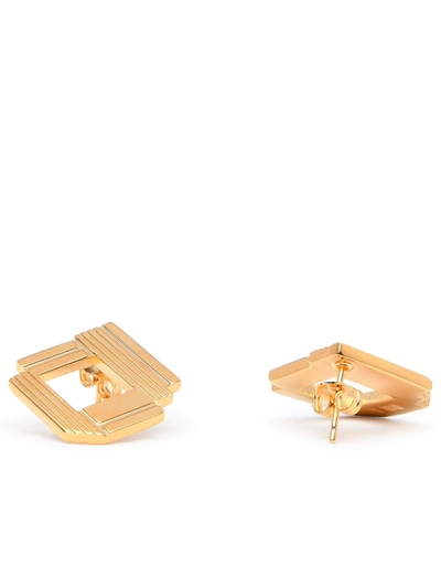Shop Leda Madera Anita Brass Earrings In Gold