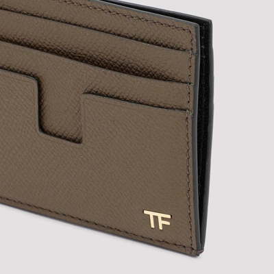 Shop Tom Ford Card Holder Smallleathergoods In Nude &amp; Neutrals