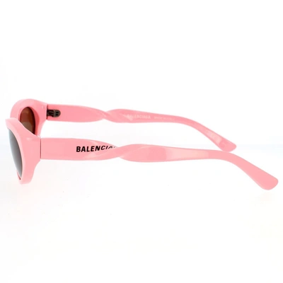 Balenciaga Logo Twisted Acetate Cat-eye Sunglasses In Pink