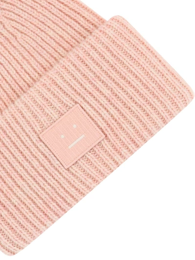 Shop Acne Studios "face" Beanie In Pink