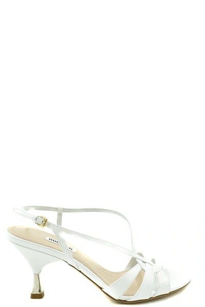 Shop Miu Miu Sandals In White