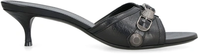 Shop Balenciaga Sandals In Blck/nikel