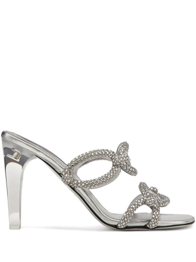 Shop Valentino Sandals In Silver
