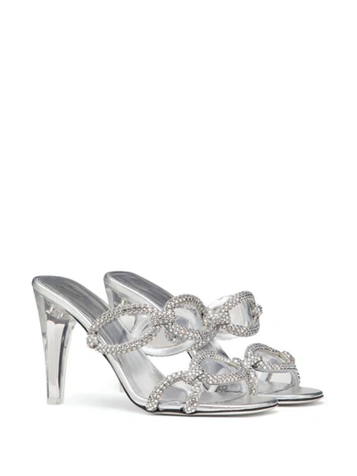 Shop Valentino Sandals In Silver