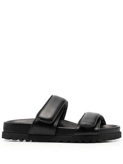 Shop Gia Borghini Double Strap Sandal Shoes In Black