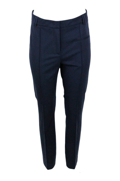 Shop Fabiana Filippi Trousers In Blue