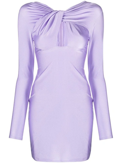 Shop Coperni Cut-out Jersey Dress In Lilac