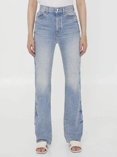Shop Khaite Danielle Jeans In Light Blue