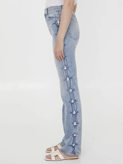 Shop Khaite Danielle Jeans In Light Blue