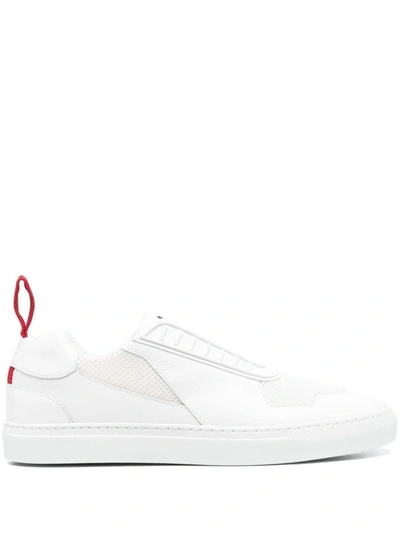 Shop Ferrari Leather Sneakers In White