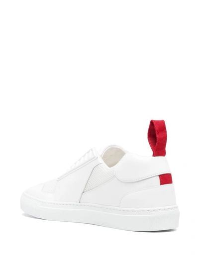 Shop Ferrari Leather Sneakers In White