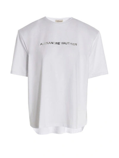 Shop Alexandre Vauthier T-shirt ' Padded' In White